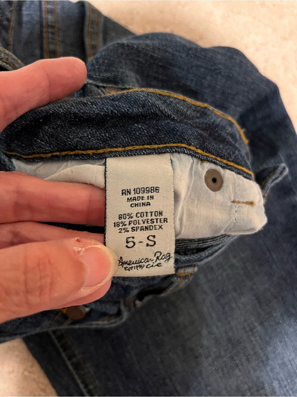 American Rag Curvy Low/Mid Rise Boot Cut Jeans Size 5S - Picture 4 of 6